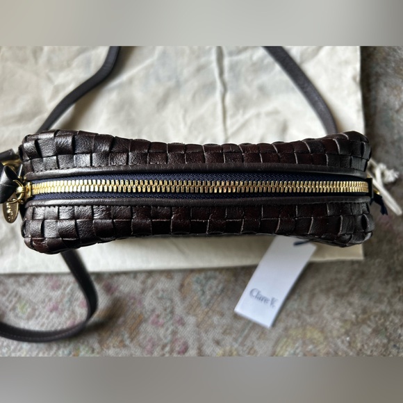Clare V Midi Sac in Kalmata with adjustable woven CIAO strap in chocolate. NWT - Picture 5 of 13
